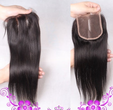 Straight Human Hair Curtain Hair Weft With Closure Wig Accessories