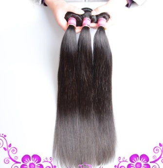 Straight Human Hair Curtain Hair Weft With Closure Wig Accessories