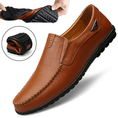 Genuine Leather Men Casual Shoes Luxury Brand 2023 Mens Loafers Size 37-47