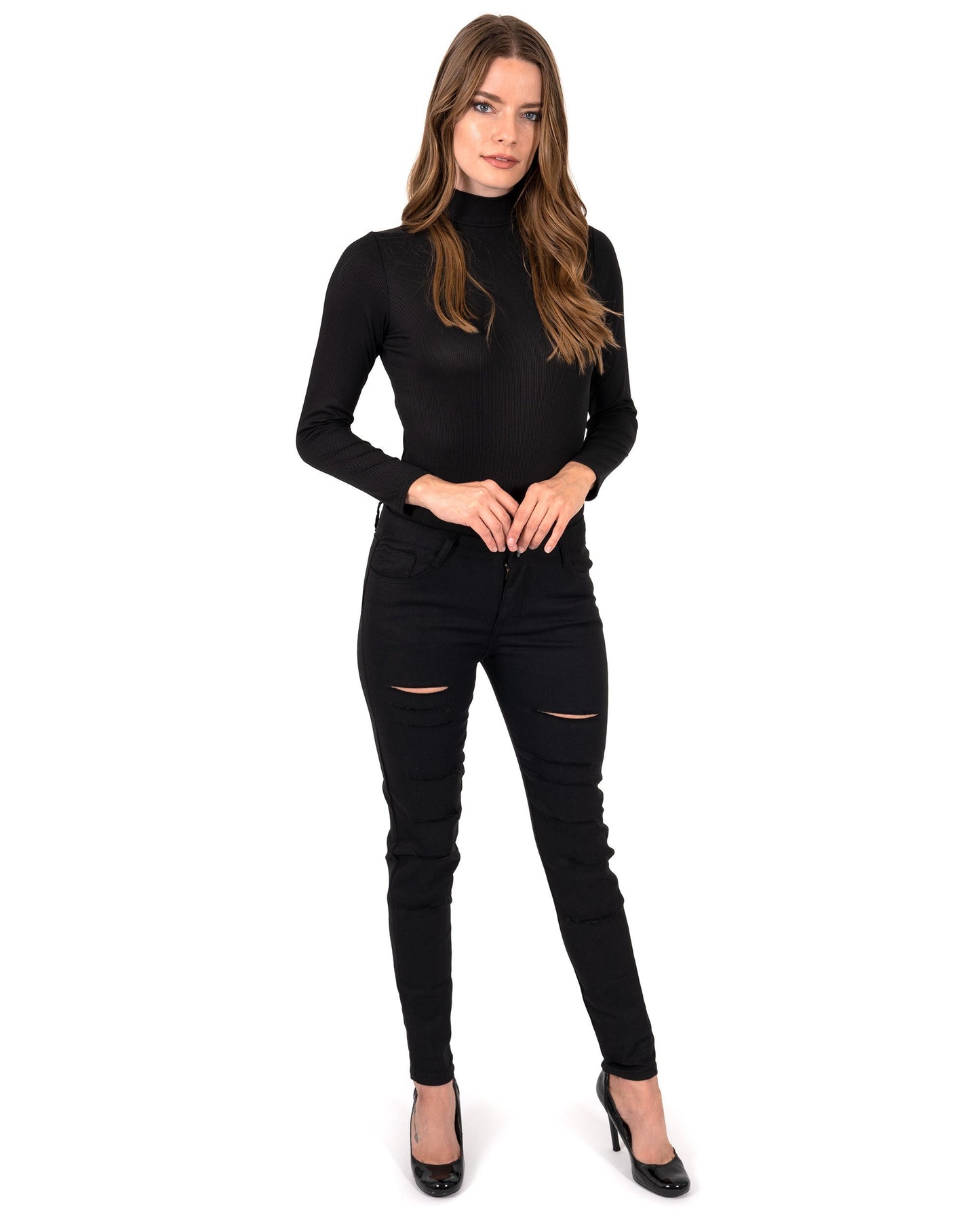 Clifton Ripped High Waist Skinny Jeans